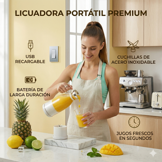 Licuadora Portátil Recargable USB 420ml | Batidos y Smoothies al Instante ¡ Solo por hoy !